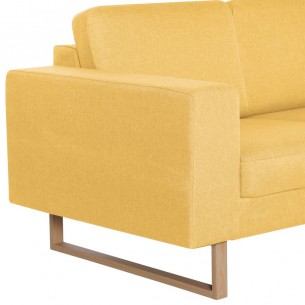 Ensemble de canapé 2 pcs Tissu Jaune