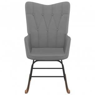 Chaise à bascule Gris foncé Tissu