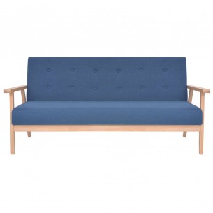 Ensemble de canapé 2 pcs Tissu bleu
