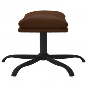 Repose-pied Marron 45x29,5x36 cm Similicuir brillant