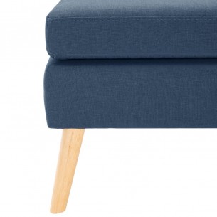 Repose-pied Bleu Tissu