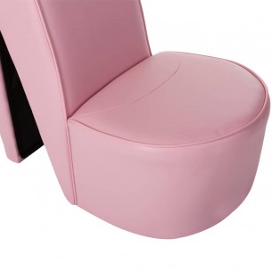 Chaise en forme de chaussure à talon haut Rose Similicuir Chaise en forme de chaussure à talon haut Rose Similicuir