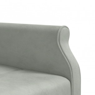 Canapé-lit en forme de L gris clair 271x140x70 cm velours Canapé-lit en forme de L gris clair 271x140x70 cm velours