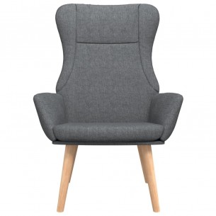 Chaise de relaxation Gris foncé Tissu