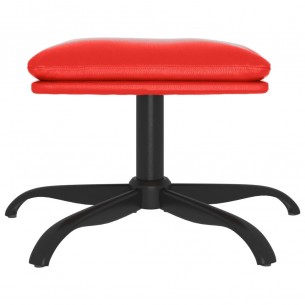 Repose-pied Rouge 60x60x36 cm Similicuir