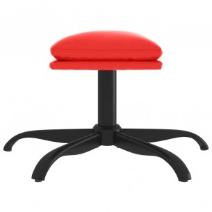 Repose-pied Rouge 60x60x36 cm Similicuir
