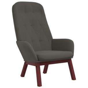 Chaise de relaxation Gris foncé Velours