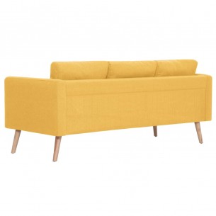 Ensemble de canapé 2 pcs Tissu Jaune
