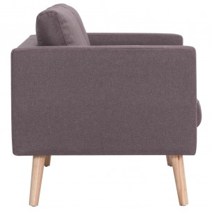 Canapé à 2 places Tissu Taupe