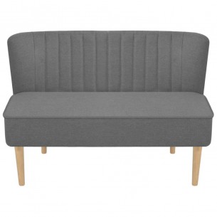 Canapé 117 x 55,5 x 77 cm Tissu Gris clair
