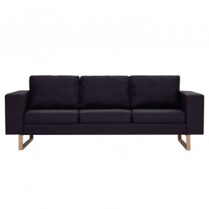 Ensemble de canapé 2 pcs Tissu Noir