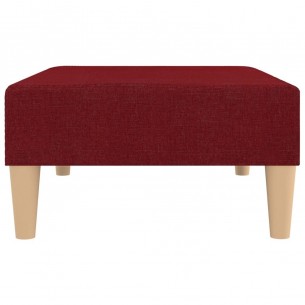 Repose-pied Rouge bordeaux 78x56x32 cm Tissu