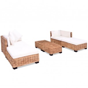 Jeu de canapés 16 pcs Rotin naturel