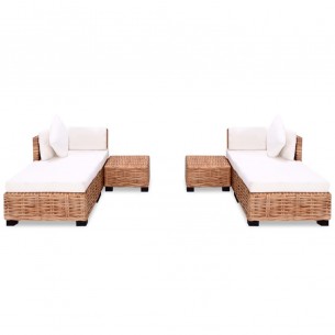 Jeu de canapés 16 pcs Rotin naturel