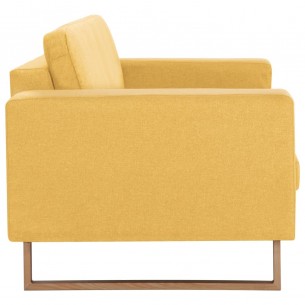 Canapé à 3 places Tissu Jaune