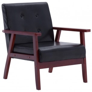 Ensemble de canapés 2 pcs Noir Similicuir