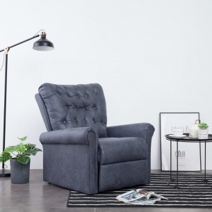 Chaise inclinable Gris Similicuir daim
