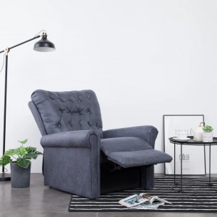 Chaise inclinable Gris Similicuir daim