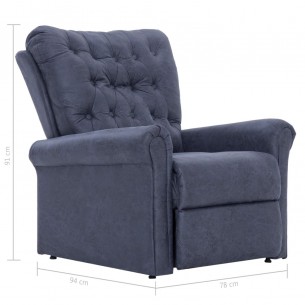 Chaise inclinable Gris Similicuir daim