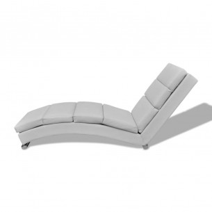 Chaise longue Blanc Similicuir