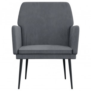 Fauteuil Gris foncé 62x79x79 cm Velours