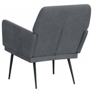 Fauteuil Gris foncé 62x79x79 cm Velours