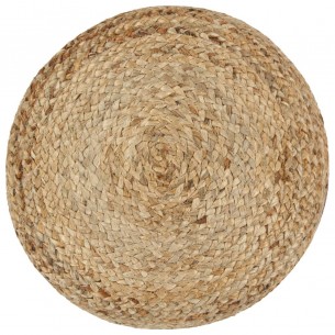 Pouf fait à la main Vert olive 40 x 45 cm Jute