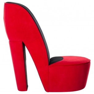 Chaise en forme de talon haut Rouge Velours Chaise en forme de talon haut Rouge Velours