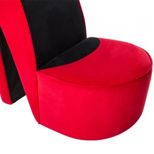 Chaise en forme de talon haut Rouge Velours Chaise en forme de talon haut Rouge Velours