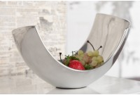 Corbeille de fruit 25 cm en aluminium argenté