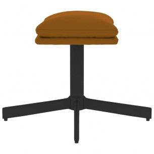 Repose-pied Marron 60x60x36 cm Velours