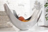 Corbeille de fruit 35 cm en aluminium argenté