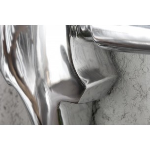 Trophée mural 125 cm Tête de taureau argenté Trophée mural 125 cm Tête de taureau argenté