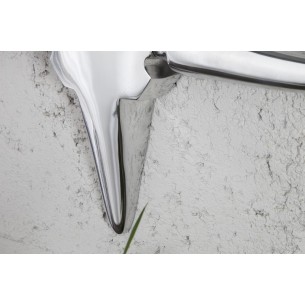 Trophée mural 125 cm Tête de taureau argenté Trophée mural 125 cm Tête de taureau argenté