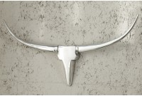 Trophée design Tête de taureau teinté argent