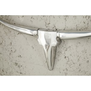 Trophée design Tête de taureau teinté argent