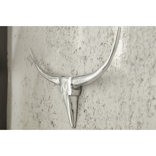 Trophée design Tête de taureau teinté argent