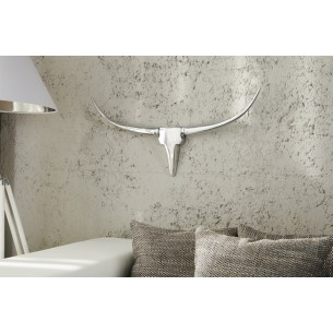Trophée design Tête de taureau teinté argent