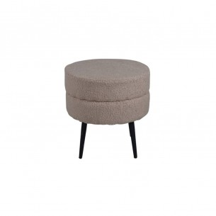 Venture Home Pouf Pot 40x40x40 cm Teddy Beige et noir