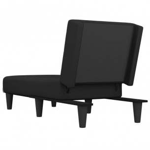 Chaise longue noir tissu