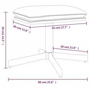 Repose-pied Cappuccino 60x60x36 cm Similicuir