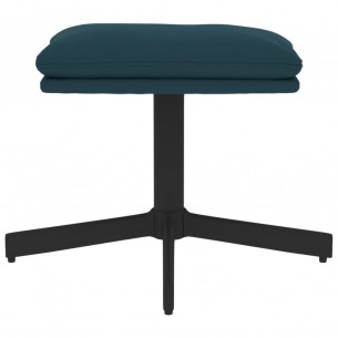 Repose-pied Bleu 60x60x36 cm Velours