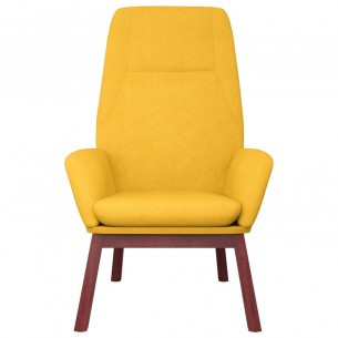 Chaise de relaxation Jaune moutarde Tissu