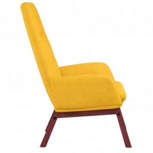 Chaise de relaxation Jaune moutarde Tissu