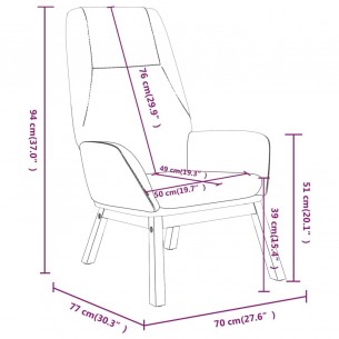 Chaise de relaxation Jaune moutarde Tissu