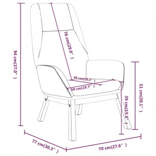 Chaise de relaxation Marron Tissu