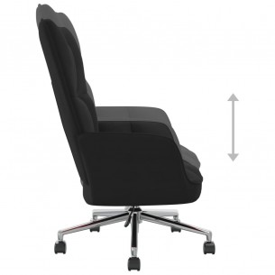 Chaise de relaxation Noir Velours