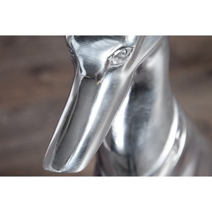 Statue design Chien assis 70 cm en aluminium argenté Statue design Chien assis 70 cm en aluminium argenté