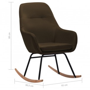 Chaise à bascule Marron Tissu