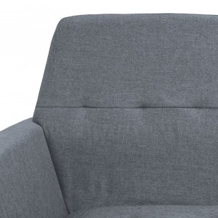 Fauteuil Gris clair Acier et tissu